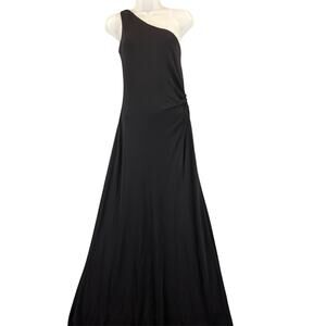 Y2k One Shoulder Gown Sz 8 Cocktail Formal MOB Evening Sexy Ruched $198 Talbots